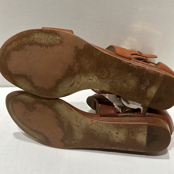 MICHAEL MICHAEL KORS “Josephine Brown Leather Gladiator Flat Sandals (Sz: 8.5) - Picture 11 of 13